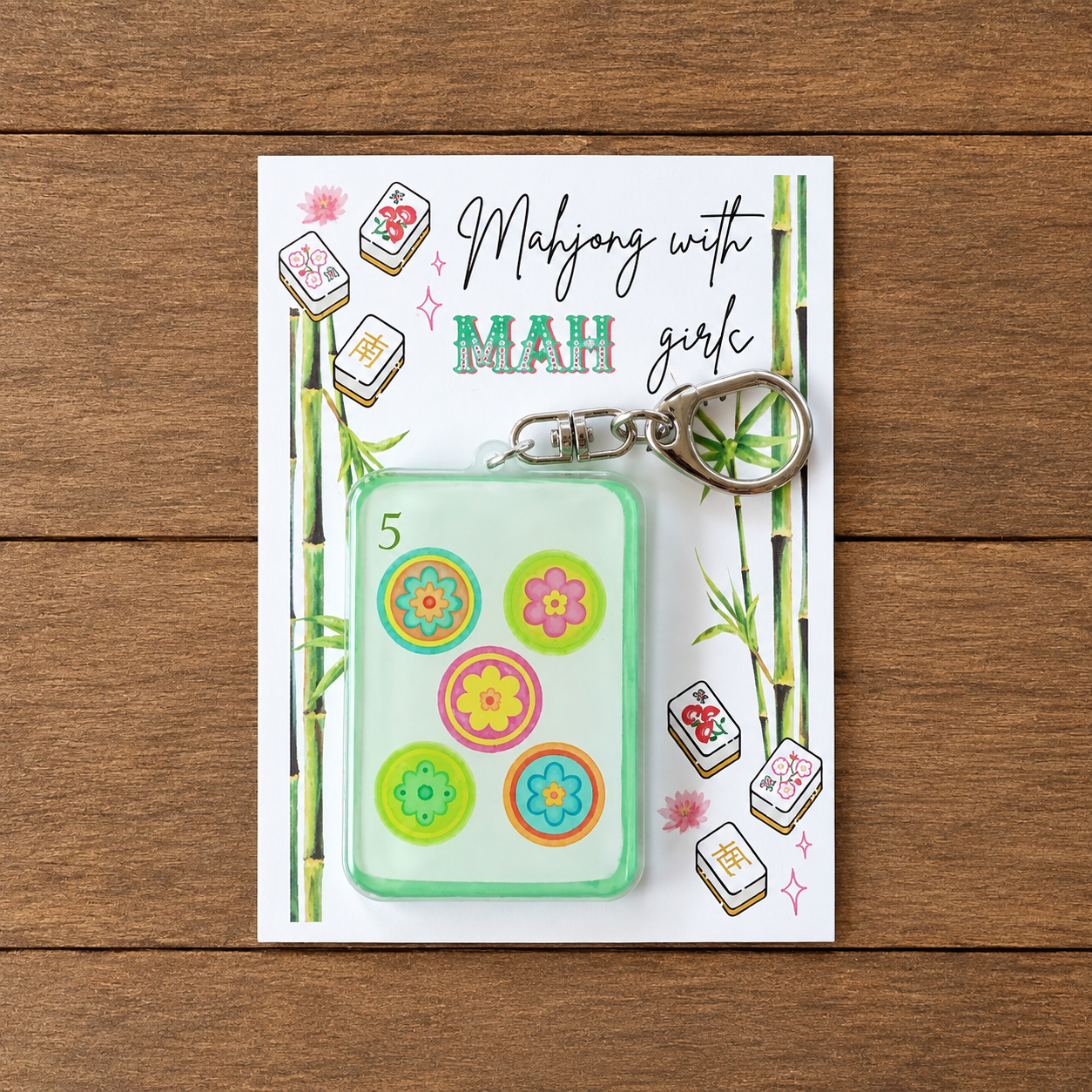 Mahjong Keychain Card 🀄