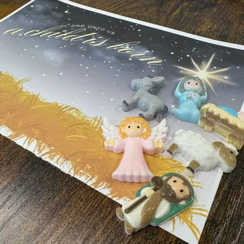 Unto Us Is Born Nativity Figurine Set